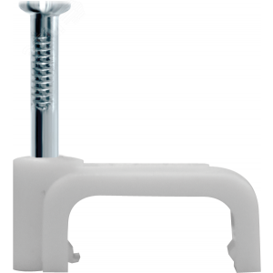 Скоба 4мм плоская пластиковая (50шт) 17273