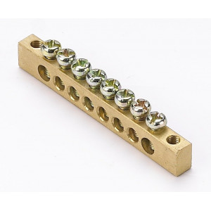 Шина нулевая 8 групп/крепеж по краям 6х9мм 32002DEK