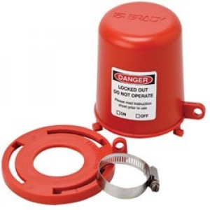 gws113232, Блокиратор вентиля со съёмной рукоятью, полипропилен, диаметр отверстия для шпинделя – 35 мм, 86х81 мм, цвет – красный, 1 шт/упак