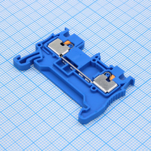 GP1.5-2-BU, Проходная клемма, тип фиксации провода: Push-in, номинальное сечение: 1.5 мм кв., 17,5A, 500V, ширина: 3,5 мм, цвет: синий, втычная перемычка, тип монтажа: DIN35