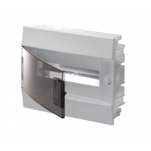 Щит распределительный встраиваемый ЩРв-п-12 пластиковый Mistral41 серая прозрачная дверь с клеммами IP41 (41A12X13B) 1SLM004101A2203