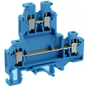 Этажная клемма UKJ-4/2-2L(BU), Этажная клемма, 2 этажа, тип фиксации провода: винтовой, номинальное сечение: 4 мм кв., 24A, 500V, ширина: 6,2 мм, цвет: синий, тип монтажа: DIN35