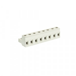 Розеточный разъем на кабель 8313 B/8 OB, Розеточный разъем, угловой, на кабель, шаг: 7.5 мм, 8 полюсов, фиксация провода винтовая, исполнение: с маркировкой, 690V, 12А, цвет: серый