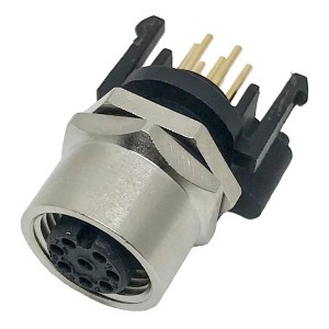 43-01334, Цилиндрические метрические разъемы FML M12X1 DIP SLDR FRNT MNT STY 8P