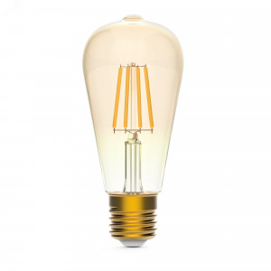 Лампа светодиодная филаментная Smart Home DIM E27 ST64 Golden 7 Вт 1/10/40 1290112