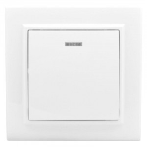Выключатель 1-кл. СП Минск 10А IP20 с индикатором бел. Basic ERV10-121-10