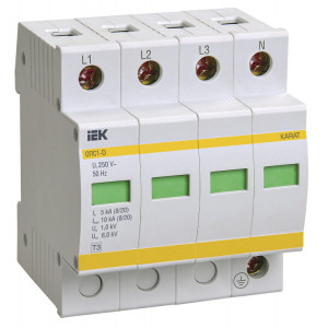 Огр-ль имп. перенапр. ОПС1-D 4Р In=5kA Un=230B Im=10kA MOP20-4-D