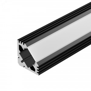 Профиль PDS45-T-2000 ANOD Black 015033, Алюминиевый анодированный угловой профиль для светодиодных лент и линеек. Анодированный в чёрный цвет. Габаритные размеры (LхWхH): 2000x19x19 мм. Ширина площадки для ленты 11,2 мм. Экраны, заглушки и другие аксессуары приобретаются отдельно. Цена за 1 мет