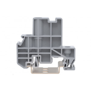 Концевой стопор 215207, Концевой стопор, тип зажима: винт, материал: пластик, ширина: 10 мм, цвет: серый, тип монтажа: DIN35