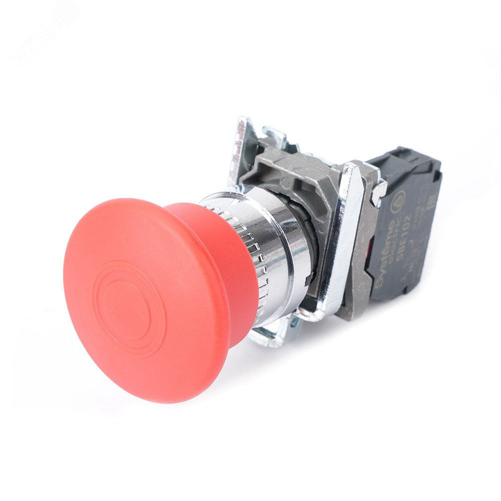 Изображение товара Кнопка аварийного останова SB4 сборе 22мм 40мм металл Tян-толкай Systeme Electric