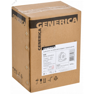 Удлинитель силовой  УК20 с термозащитой 4 места 2P+PE/20м 3х1.5мм2 GENERICA WKP20-16-04-20-G