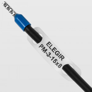 Маркер продеваемый PM-3-15x8 W белый (уп. 2100 шт.), Продеваемый маркер, для провода сечением 6 мм кв., диаметром до 5,2 мм, размер 15х8 мм, цвет белый, в упаковке 2100 маркеров