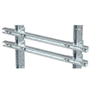 Комплект монтажных профилей на раму для крепления 2 оболочек болтами М8х80 8 шт. , горячеоцинкованный, длина 800 мм EX-D2FPR08U
