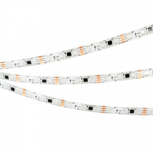 Лента герметичная SPI-SE-B60-10mm 12V RGB-PX3-BPT (12 W/m, IP65, 5060, 5m) 039597, Светодиодная лента SPI-SE-B60, герметичная IP65 (SE - силиконовое покрытие), с микросхемой MT16703. Светодиоды 5060, 60 шт/м (1 pixel = 3 LED), белая плата, скотч 3М. Цвет RGB, угол 120°. Питание 12 В, мощность 12 Вт/м (60 Вт на 5 м). Размеры 5000x10x4 мм