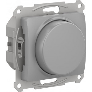 GLOSSA СВЕТОРЕГУЛЯТОР (диммер) повор-нажим, LED, RC, 400Вт, мех., АЛЮМИНИЙ C3(5) GSL000323