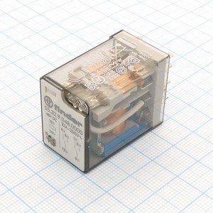 55.32.9.048.0000, Миниатюрное универсальное электромеханическое реле; монтаж в розетку; 2CO 10A; контакты AgNi; катушка 48В DC; степень защиты RTI; опции: нет