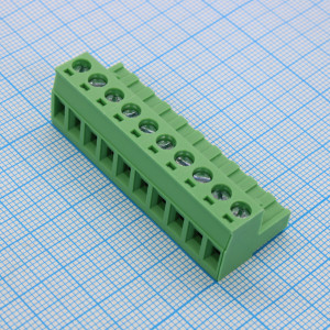 2EGTK-5.0-10P-14-100, Разъемный клеммный блок, 10 контактов. Серия 2EGTK-5.0