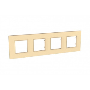 UNICA QUADRO РАМКА 4-постовая, КАРАМЕЛЬ C3(5) MGU4.708.36