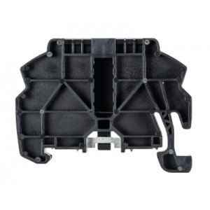 Концевой стопор WEF 1/35, Концевой стопор тип зажима: защелка, материал: пластик, ширина: 8 мм, цвет: черный, тип монтажа: DIN35