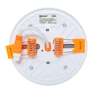 Светодиодный встраиваемый даунлайт безрамочный ДВО 1102 круглый 10Вт 4000K IP20 LUMA EKF