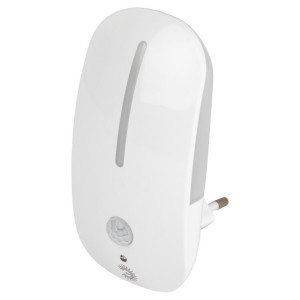 Ночник - светильник светодиодный NN-621-LS-MS-W в розетку с датчиком освещенности и датчиком движения белый1шт Б0057212