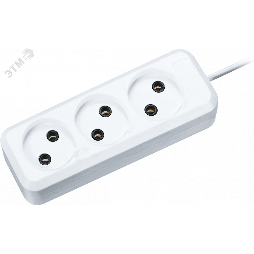 Изображение товара Удлинитель Navigator 71 449 NPE-S1-03-300-X-2x0.75 3м 6А без заземления