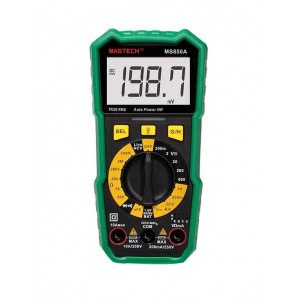 MS850A, Мультиметр цифровой с TrueRMS, тест батареек, NCV, hFE, детектор фаза/ноль, переменный ток