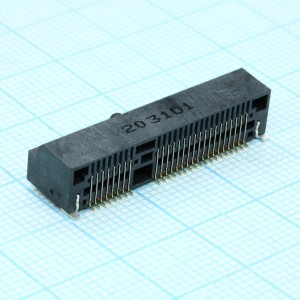 2041262-1, Разъем комбинированный 2 в 1 mSATA и PCI-Express Mini Card