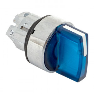 Исполнительный механизм переключателя ХB4 синий на 2 положения возвратный без фиксации, с подсветкой с короткой ручкой IP65 EKF XB4BD2L-B-65