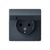 Изображение товара Розетка ArtGallery 16А IP20 с заземл. защ. шторки с крышкой механизм грифель SE GAL000746