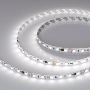 Лента SPI-B60-10mm 24V White6000-PX6-RAM (15 W/m, IP20, 5060, 5m) 039038, Светодиодная лента SPI-B60, открытая IP20, с микросхемой GS8206 (битый пиксель не влияет на передачу сигнала далее по ленте, подключение внешнего контроллера). Светодиоды 5060, 60 шт/м (1 pixel = 6 LED), белая плата 10 мм, скотч 3М. Цвет БЕЛЫЙ 6000K, цвет