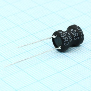 RLB0914-3R3ML, Индуктивность проволочная, радиальная, на ферритовом сердечнике 3.3uH 20% 7.96MHz 20Q-Factor Ferrite 3.6A 27mOhm DCR RDL Bag