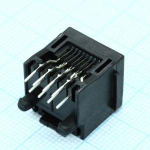 5520259-4, Модульный разъем, Cat3, RJ45, Гнездо, 8 контакт(-ов), 8 вывод(-ов), 1 порт(-ов)
