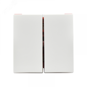 ВК4-22-00-П Выключатель проходной (переключатель) двухклавишный (на 2 модуля) ПРАЙМЕР белый CKK-40D-PD2-K01