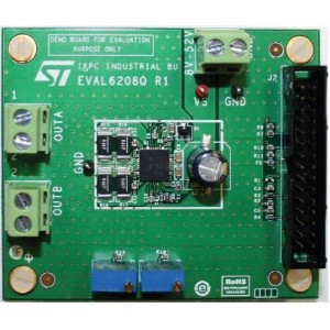 EVAL6208Q, Средства разработки интегральных схем (ИС) управления питанием PowerSPIN L6208Q Dual Full Bridge DRV