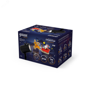 Проектор светодиодный Holiday Дед Мороз анимирован. картинка IP44 GAUSS HL090