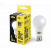 Лампа светодиодная ECO A60 15Вт грушевидная 230В 3000К E27 LLE-A60-15-230-30-E27