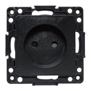 Розетка 1-м СП Стокгольм 10А IP20 без заземл. защ. шторки механизм черн. PROxima EZR10-022-10