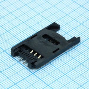 SCR-06-HC SIM CARD BLOCK TYPE, Держатель SIM карты 6pin