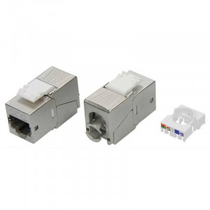 Модуль Keystone RJ45 CAT5E экранированный(STP), 90 градусов,серебристый (форм-фактор S19) RNK5EF90TL
