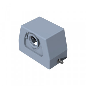 Крышка разъема BAS GOT GH 10 M20 50 A1, Крышка разъема на кабель, типоразмер 10B, без уплотнителя, 1 отверстие с резьбой для кабельных вводов M20x1,5, расположен по длинной стороне корпуса, без защелки (упоры под одну защелку), материал корпуса: алюминиевый сплав