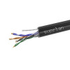 Кабель витая пара U/UTP кат.5E 4х2х24AWG solid Cu PE Outdoor Standard трос черн. (м) 01-0322-1