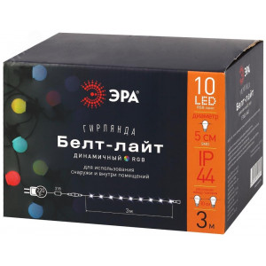 ERABL-MK3 Гирлянда Белт-лайт набор 3 м, 10 RGB LED,дин.реж,с трансфом,каучук 24В,IP44 (6/168 Б0047957