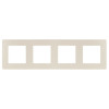 Рамка для розеток и выключателей Серия 12 12-5104-02 на 4 поста, Сатин, слоновая кость Б0052530