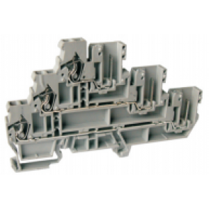 Этажная клемма UJ5-2.5WV/3-3E, Этажная клемма, 3 этажа, для подключения разъема, тип фиксации провода: пружинный, номинальное сечение: 2,5 мм кв., 24A, 500V, ширина: 5 мм, цвет: серый, тип монтажа: DIN35, стандарт GB/T14048.1,