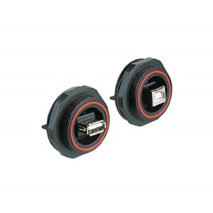 PX0845/B, Модульные соединители / соединители Ethernet PANEL MT USB B TYPE PCB DIRECT MOUNT