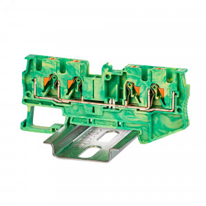 Клемма заземления, зажим push-in, 4 точки подключения, 4 кв.мм VPR-4-QUATTRO-PE