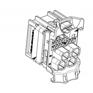 160027-0015, Автомобильные разъемы stAK50h Rcpt 25Ckt Purple Key 5