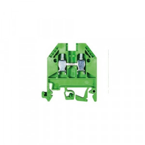 Проходная клемма WK 4/U GN, Проходная клемма, тип фиксации провода: винтовой, номинальное сечение: 4 мм кв., 32A, 800V, ширина: 6 мм, цвет: зеленый, тип монтажа: DIN35