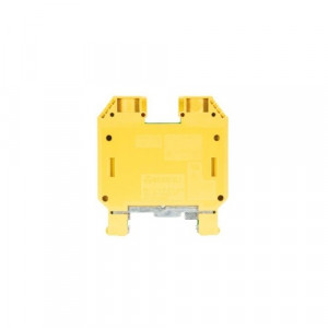 Заземляющая клемма WKN 35 SL, Заземляющая клемма, тип фиксации провода: винтовой, номинальное сечение: 35 мм кв., 800V, ширина: 16 мм, цвет: желто-зеленый, тип монтажа: DIN35